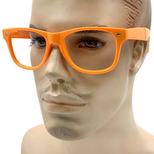 Orange adult glasses costume - orange,