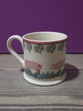 Brixton Pottery Mug Pig Design Small Hand Painted Cup