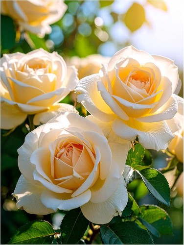 Tile mural white rose - tile,