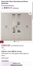 Wayfair Modern 6-Door Wardrobe