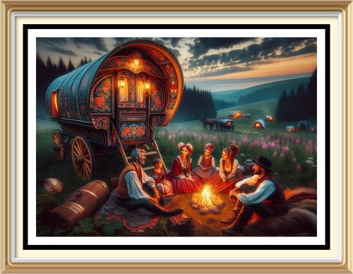 Art print landscape - print, romany