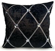 Large Crush Velvet Diamante Chesterfield Cushions or  Covers 3 Sizes 5 Colors