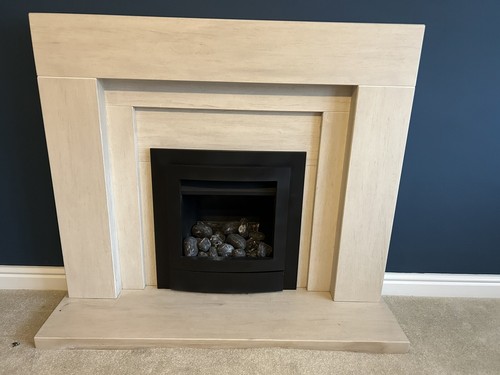 Limestone fire surround used - limestone,