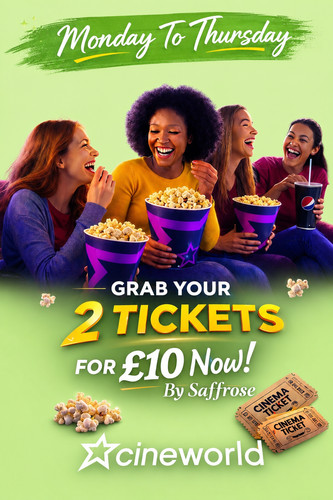 Cineworld cinema tickets - 2x,