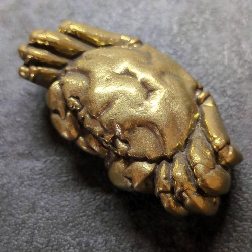 Brass crab figurine - brass,
