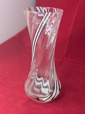 Caithness "Midnight " Flamenco Swirl  - Hand Blown Vase - 18.5cm x 7 cm