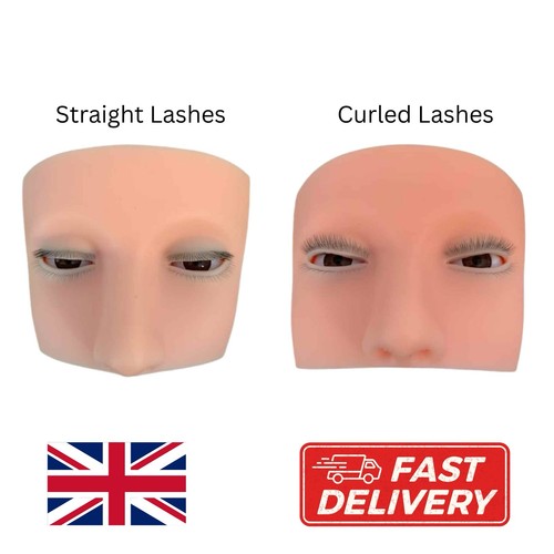 False curled eyelash mannequin - curled,