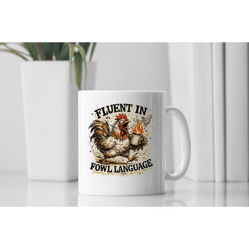 Funny rooster coffee mug - funny,