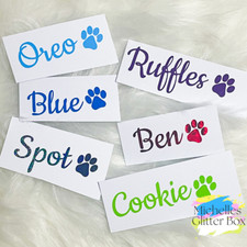 Personalised pet name sticker - name,