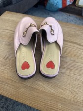 Gucci Women's Princetown slipper in Pink leather with gold-toned Horsebit Size39