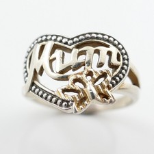 STERLING SILVER .925 'MUM' RING SIZE 'L' - 4.28 G