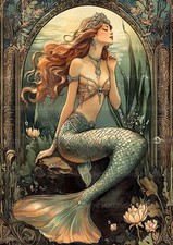 Art Nouveau Mermaid Print