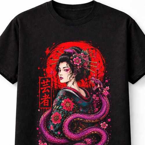 Geisha snake japanese anime - geisha,