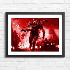 Intense Soldier Running With