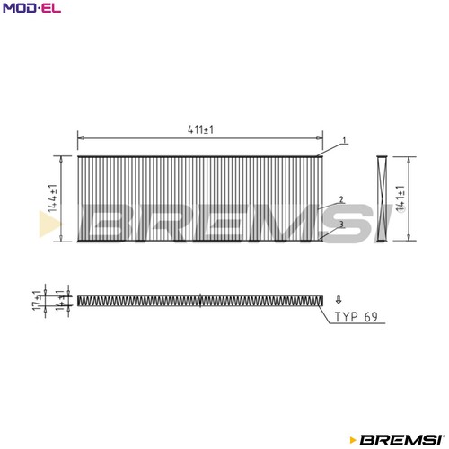 Filter cabin air fc1532 - filter,