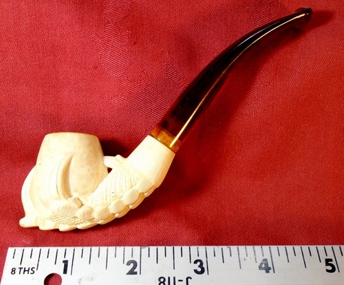 Vintage carved meerschaum bird - vintage,