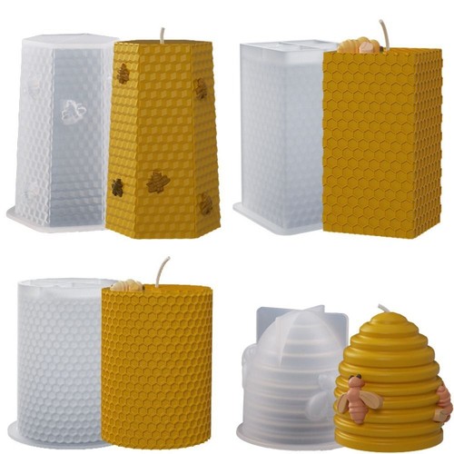 Candle mould bee honeycomb - candle,