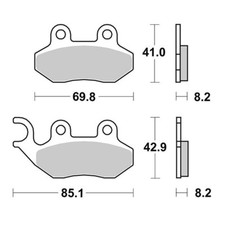 Pair brake pads sbs - sbs, 140