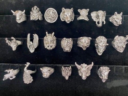 Mens skull rings - rings, 20pcs