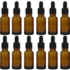 12 x GLASS DROPPER BOTTLES