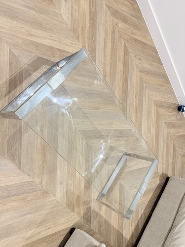 Large glass coffee table - glass,