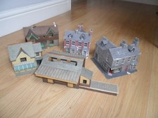 Collection of Card Buildings for Hornby OO Gauge Sets - Spares / Repair