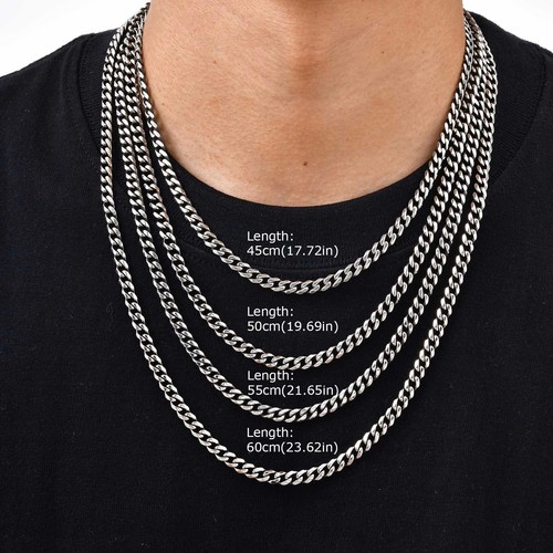 Mens boys curb chain stainless - boys,