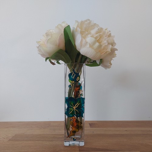 Floral handpainted ornate vase - floral,