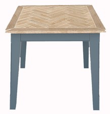 Blue & Parquet Oak Bookcase TV