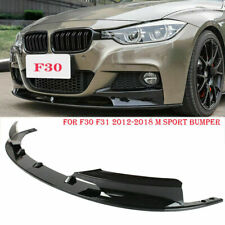 For BMW 3 Series F30 F31 M Sport 12-18 Gloss Black Front Bumper Lip Splitter UK