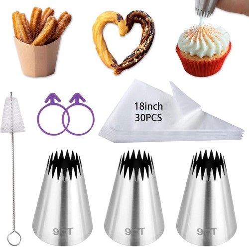 3pcs large churro - churro, tips