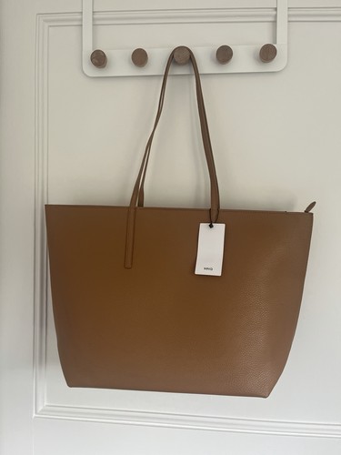 Mango tan brown vegan leather