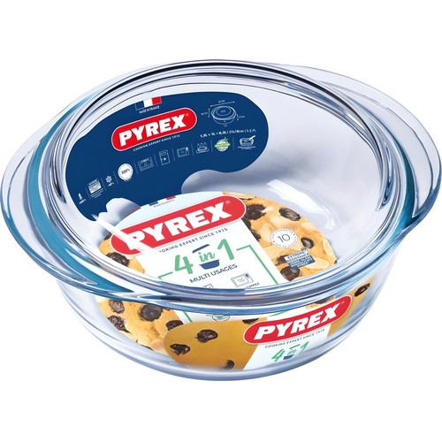 Pyrex round glass - round,