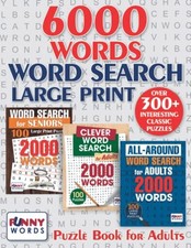 Large Print 6 000 Words Word Search Puzzle Book for Adults:... - Words, Funny