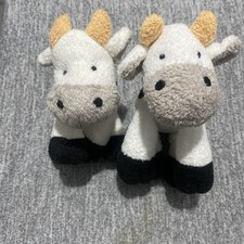 Pair Of Cow & Gate Baby Club Cow Soft Toy Plush 5 X4” 13oc