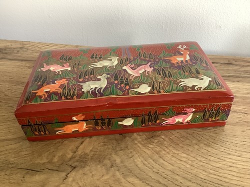 Vintage paper mache - paper, lacquer