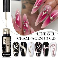 Metallic Nail Liner Gel Polish Chrome Mirror Effect Gold Silver Rose UV/LED