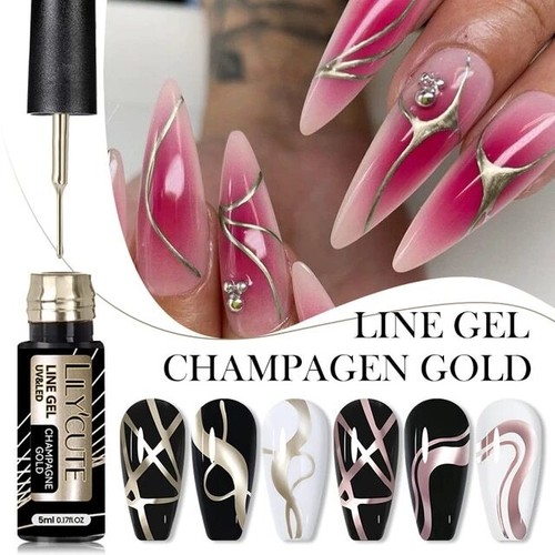 Metallic nail liner gel - metallic,