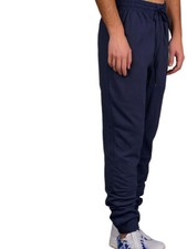 Mens Joggers Boohoo Man Small RRP £30 Fitted Blue Lightweight Jog Pants Pockets