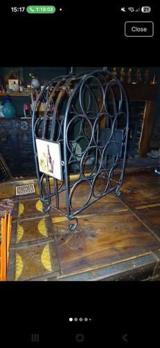 Vintage wine rack wrought iron - vintage,