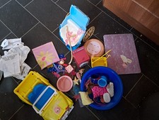 Bundle Of BARBIE Accessories Chairs Food Bottles Dog Glasses Bags Etc