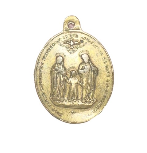 Vintage holy family medal - holy,