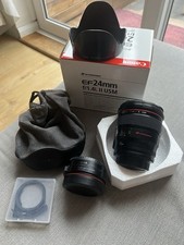 Canon 24mm f/1.4 L II lens + Meika adapter (for Rf) + ND and Clear filter