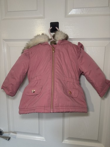 Baby pink winter coat - pink, with