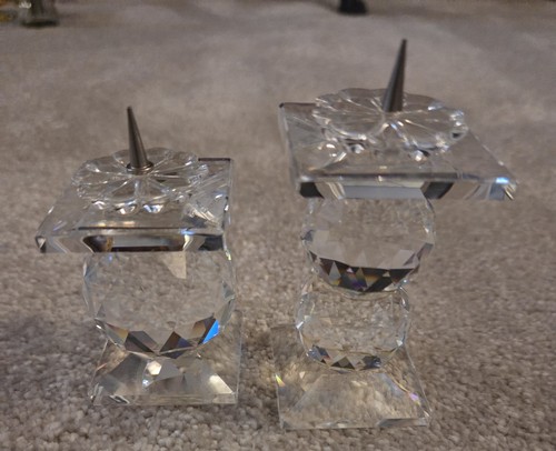 Two swarovski crystal candle - crystal,