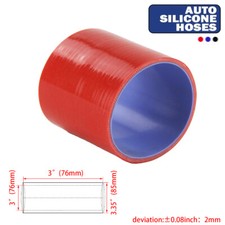 Universal 3-Ply, 76 mm Length High Performance 3" 76mm Straight Coupler Silicone