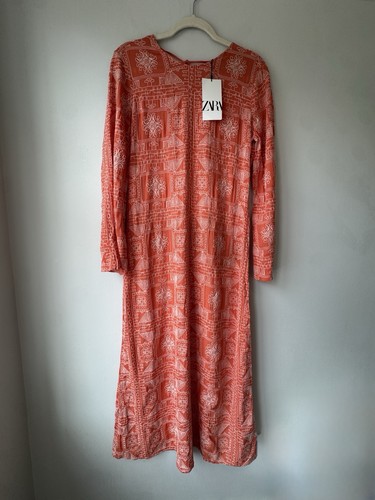 Zara burnt orange embroidered - zara,