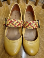Marco Tozzi Mary Jane Mustard Flat Shoes Size UK 6 EUR 39