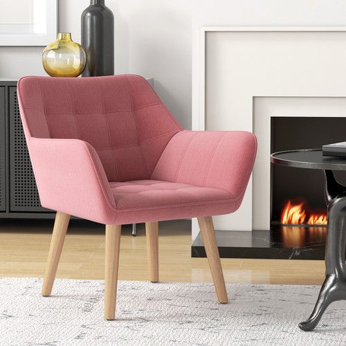 Luxe velvet feel accent chair - velvet-feel,