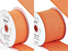 Orange Wired edge Burlap
